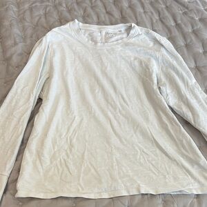 Quince White Cotton Slub Knit Top